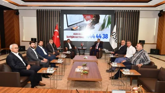 Vali Çiçek, Kayseri OSB Başkanı Yalçın ve yönetim kurulu üyelerini ziyaret etti