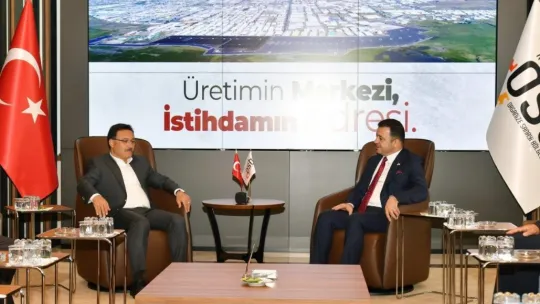 Vali Çiçek, Kayseri OSB Başkanı Yalçın ve yönetim kurulu üyelerini ziyaret etti