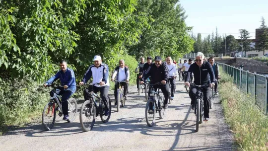 Yahyalı'da sağlıklı yaşam için pedal çevirdiler