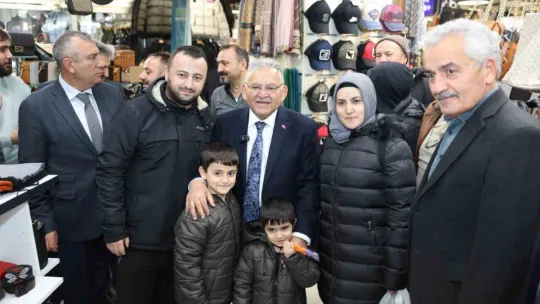 Başkan Büyükkılıç'a Yeraltı Çarşısında Coşkulu Karşılama
