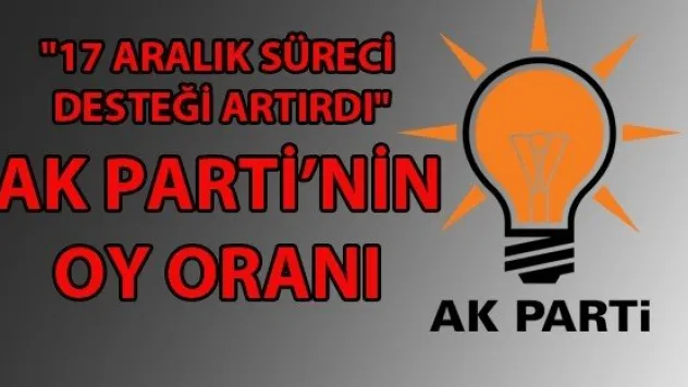 '17 ARALIK SÜRECİ DESTEĞİ ARTIRDI'