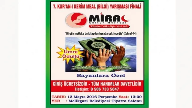 Miraç'tan 7. Kur'an-ı Kerim meal yarışması finali