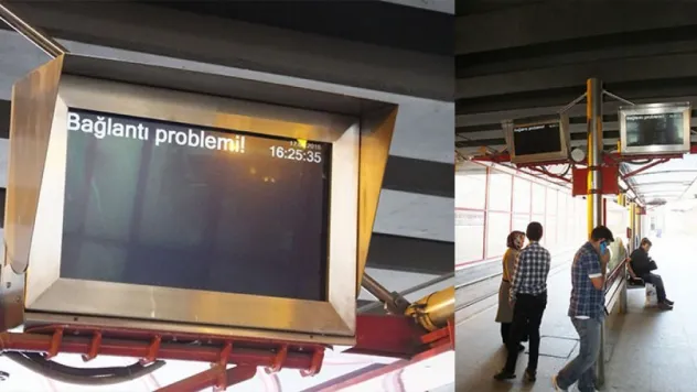 Tramvay duraklarındaki dijital ekranlar çalışmıyor