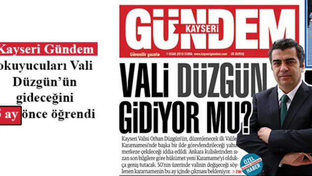 Vali Düzgün'den ilk açıklama