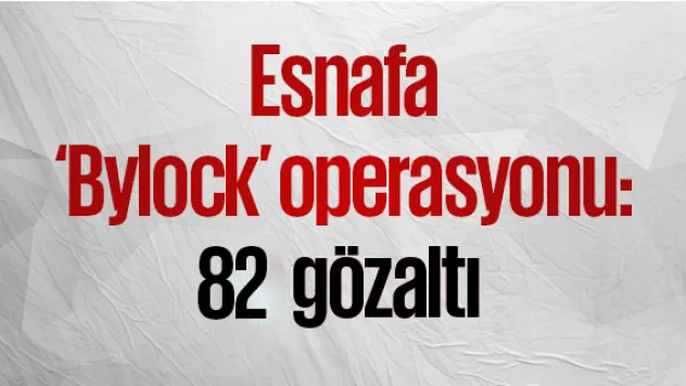 Esnafa 'Bylock' operasyonu: 82 gözaltı