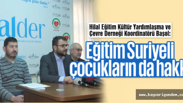 Eğitim Suriyeli çocukların da hakkı