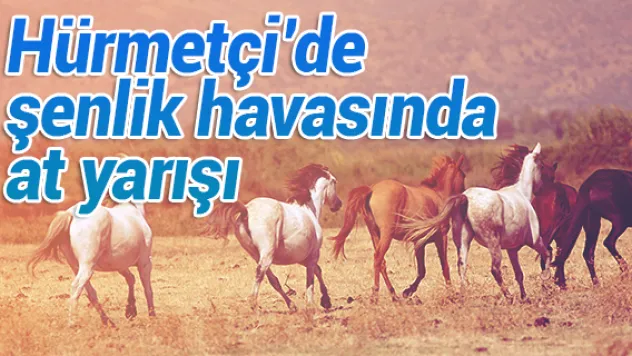 Hürmetçi'de şenlik havasında at yarışı