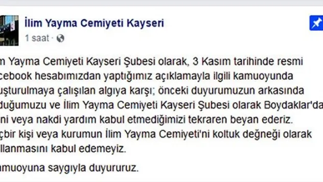 İlim Yayma koltuk değneği değil!