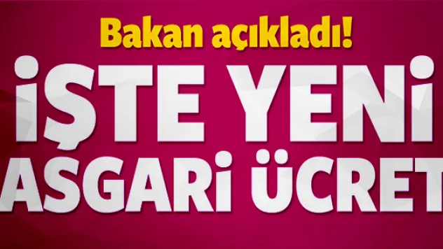 Asgari ücret açıklandı