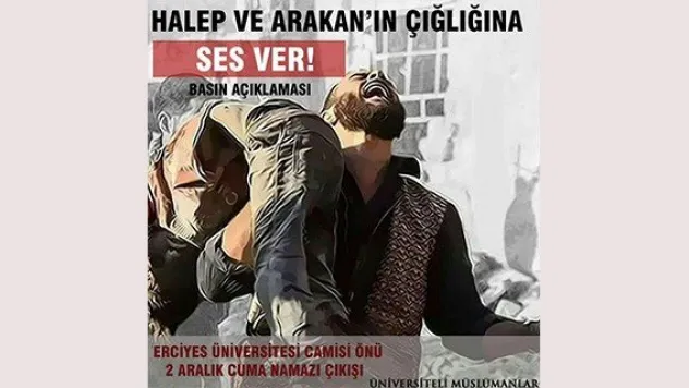 ERÜ'de cuma namazı sonrası açıklama