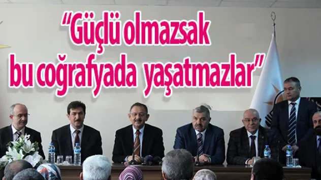 'Güçlü olmazsak bu coğrafyada  yaşatmazlar'