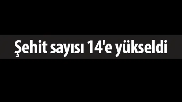 Kayseri'de şehit sayısı 14'e yükseldi
