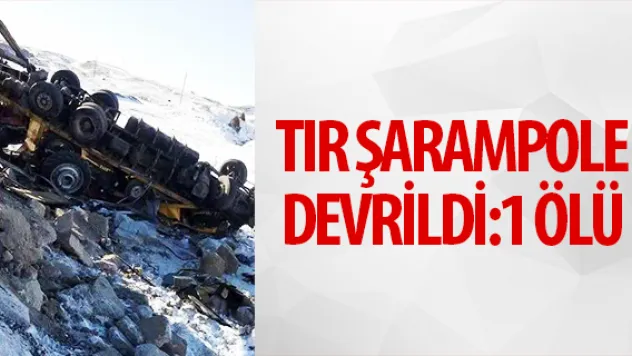 TIR şarampole devrildi: 1 ölü