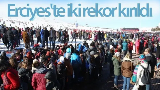 Erciyes'te iki rekor kırıldı