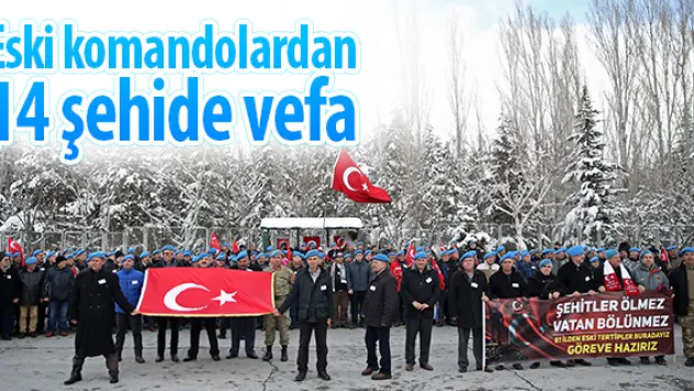 Eski komandolardan 14 şehide vefa