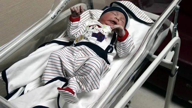 Kayseri'de yılın ilk bebeği Musap doğdu