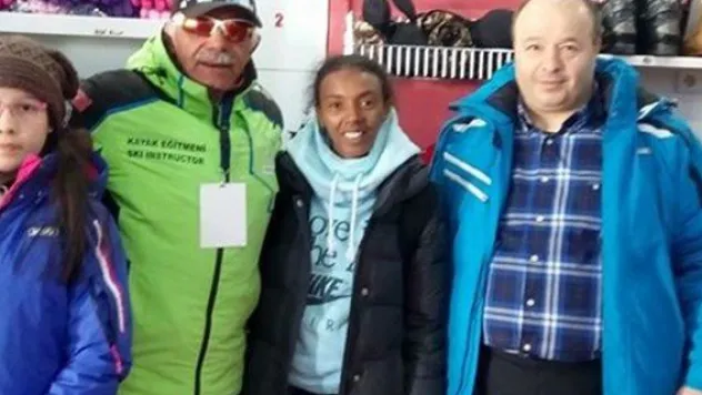 Milli Atlet Elvan Abeylegesse Erciyes Kayak Merkezi'nde