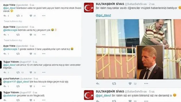 Öğrencilerden Vali Gül'e ilginç 'kar tatili' tweetleri