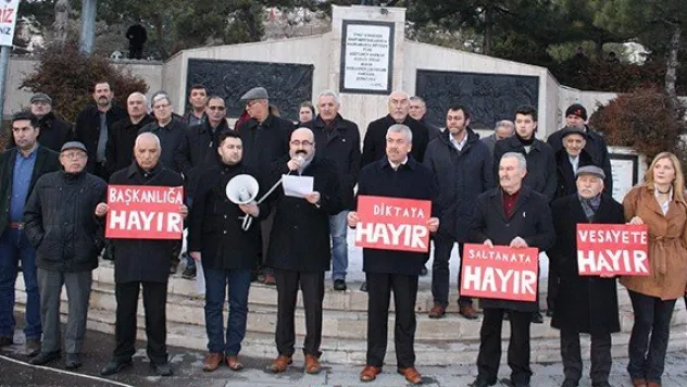 Yozgat'ta 'Başkanlığa Hayır' eylemi yapıldı