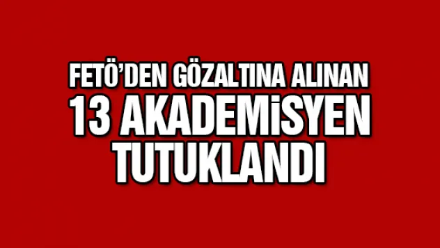 FETÖ'DEN GÖZALTINA ALINAN 13 AKADEMiSYEN TUTUKLANDI