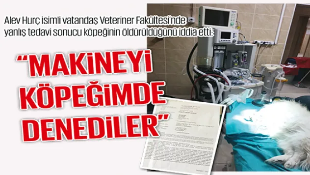 'MAKİNEYİ KÖPEĞİMDE DENEDİLER'