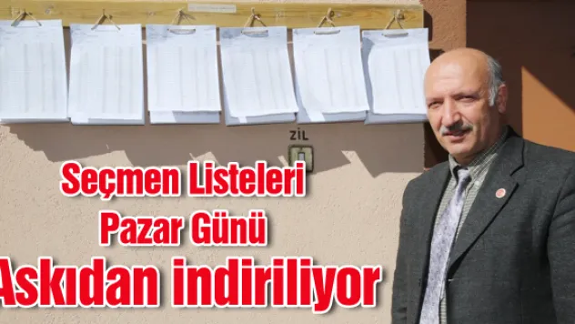Seçmen Listeleri Pazar Günü Askıdan İndiriliyor