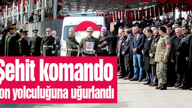 Şehit komando son yolculuğuna uğurlandı