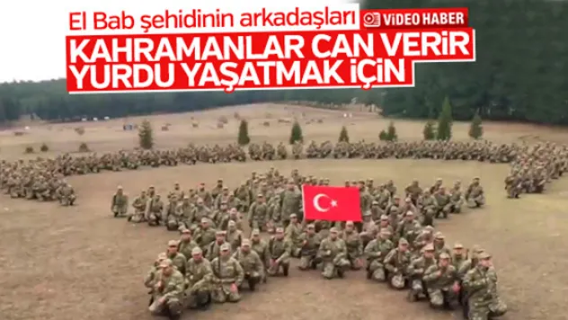 Şehit Üsteğmen Koçoğlu'nun birliğinden anlamlı video