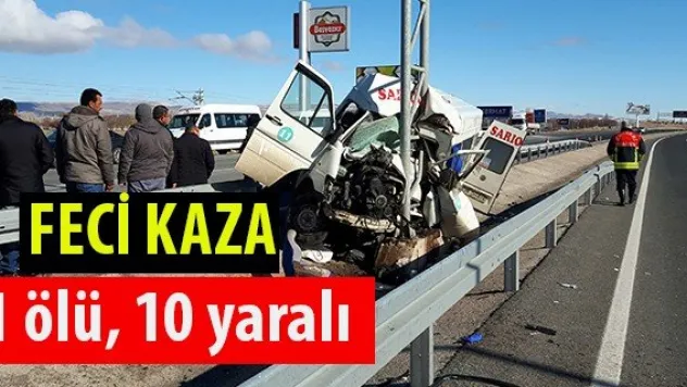 Trafik kazası: 1 ölü, 10 yaralı