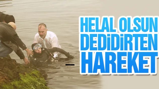 Denize Atlayan Belediye Başkanı, Fenalaşan Dalgıcı Kurtardı