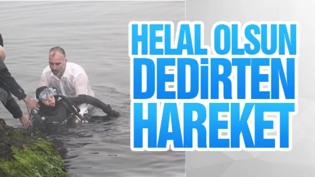 Denize Atlayan Belediye Başkanı, Fenalaşan Dalgıcı Kurtardı