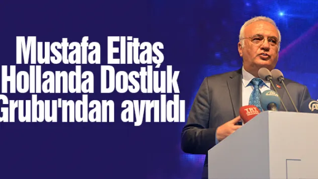 Elitaş Hollanda Dostluk Grubu'ndan ayrıldı