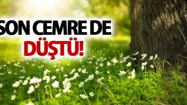 Son cemre toprağa düştü!