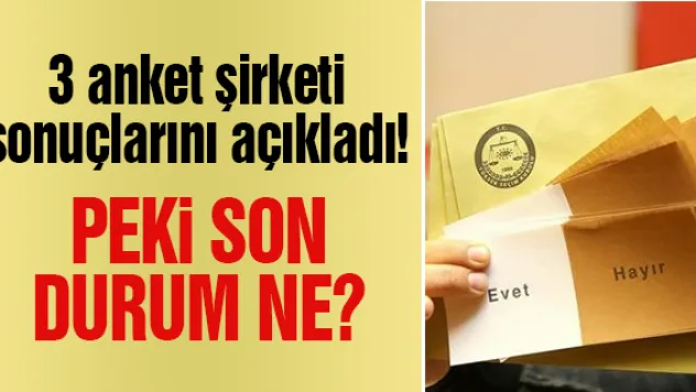 3 anket şirketi birden sonuçlarını açıkladı!