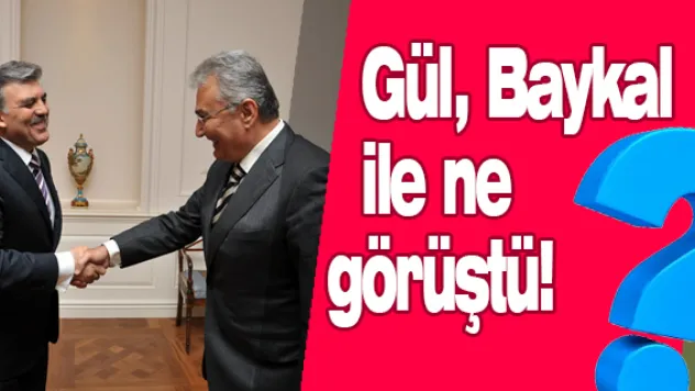 Gül Baykal ile ne görüştü!