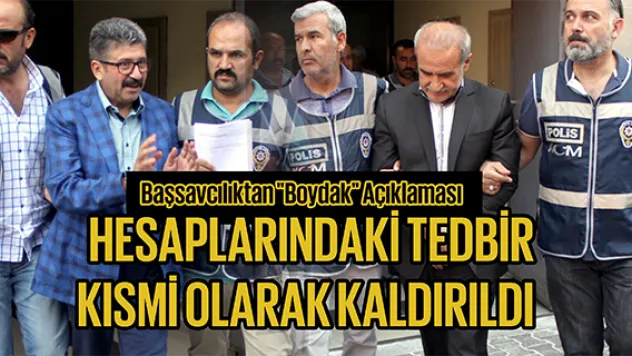 HESAPLARINDAKİ TEDBİR KISMİ OLARAK KALDIRILDI