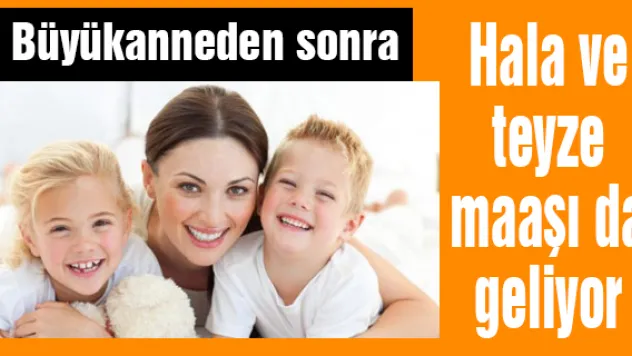 Hala ve teyze maaşı geliyor