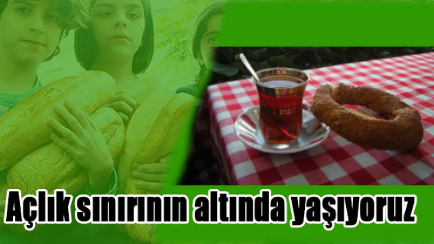 Açlık sınırının altında yaşıyoruz