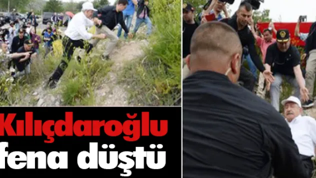 Adalet Yürüyüşü'ndeki Kılıçdaroğlu fena düştü