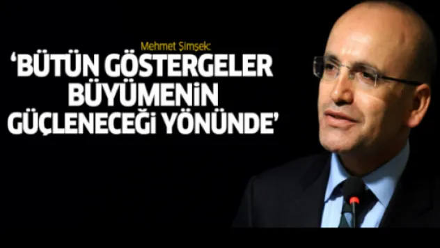 Başbakan Yardımcısı Mehmet Şimşek, 'Bu sene bütün göstergeler büyümenin güçleneceği yönünde.' dedi.