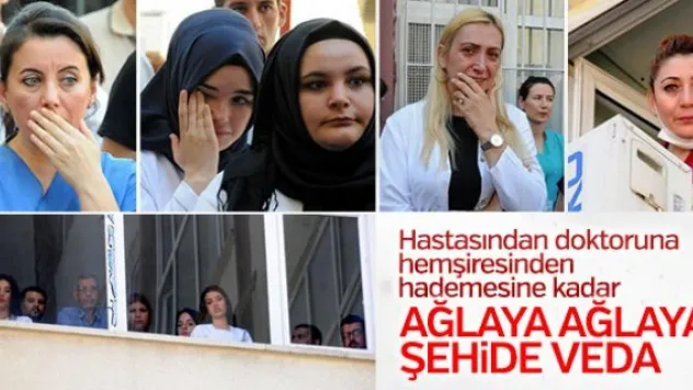 Bitlis şehidi hastaneden gözyaşlarıyla uğurlandı