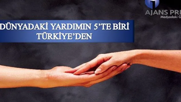 Dünyadaki yardımın 5'te biri Türkiye'den