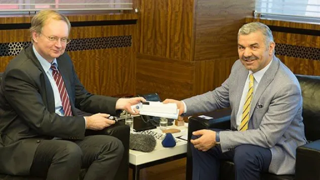 Berger, Başkan Çelik'i ziyaret etti