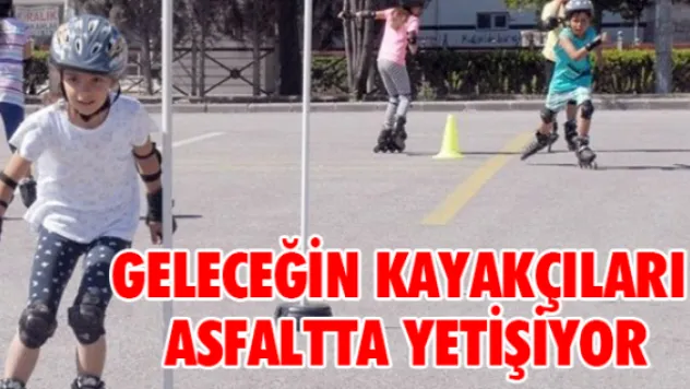 Geleceğin kayakçıları asfaltta yetişiyor