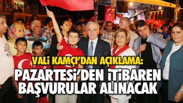 &quotPAZARTESİ'DEN İTİBAREN BAŞVURULAR ALINACAK&quot