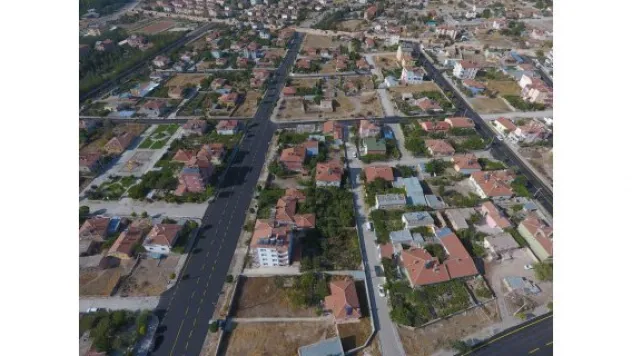 Develi Güney Aşağı Mahallesinde yaya yolu çizgi çalışması