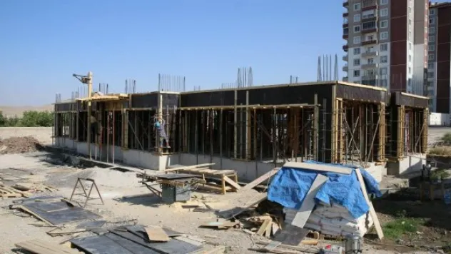 Gesi'ye emniyet binası hızla ilerliyor