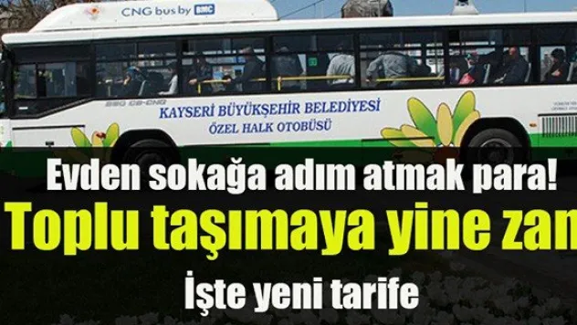 Toplu taşıma ücretleri yeniden düzenlendi