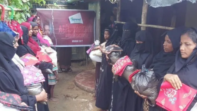 Verenel, Arakan'a gıda yardımında bulundu
