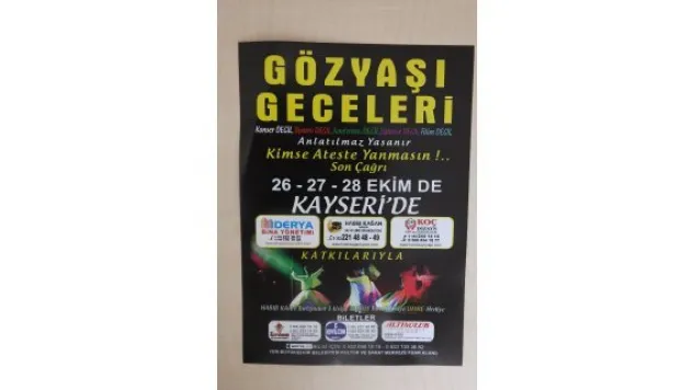 Gözyaşı Geceleri Kayseri'de